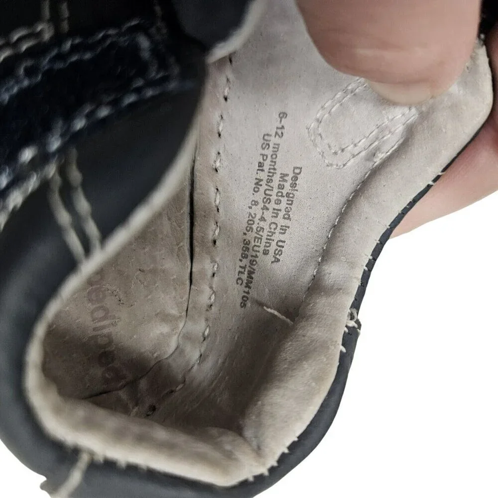 Pediped Barefoot Shoes  Infant Baby Soft‎ Sole Size 6-12 Navy Blue